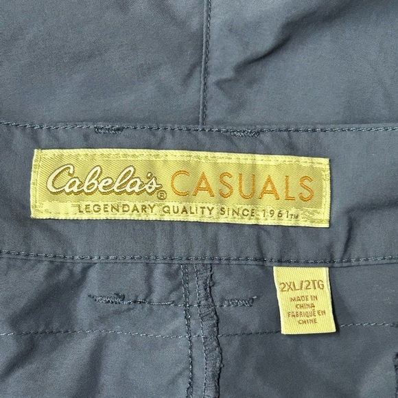 Cabelas Cargo Shorts Mens 2XL Blue 100% Nylon Lightweight Outdoors UPF 50 - Picture 3 of 6